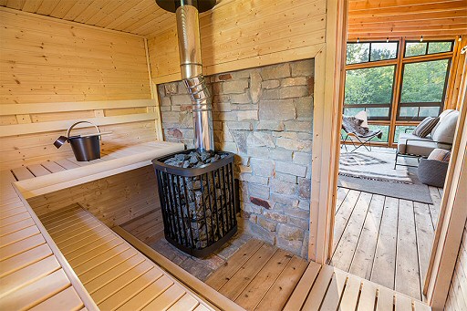 Custom-Cut Outdoor Saunas are perfect for new construction—such as within a pool house—or remodeling an existing backyard structure, such as a shed or unattached garage. 