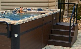 Swim Spa Steps Stairs Lehigh Valley Pocono Pennsylvania Swim Spa Dealer PDC Spa Pool World