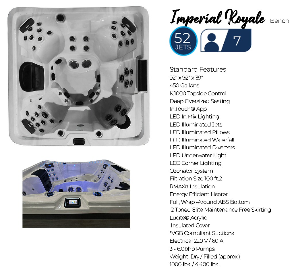 Dynasty Spa Luxury Collection Imperial Royale Specifications