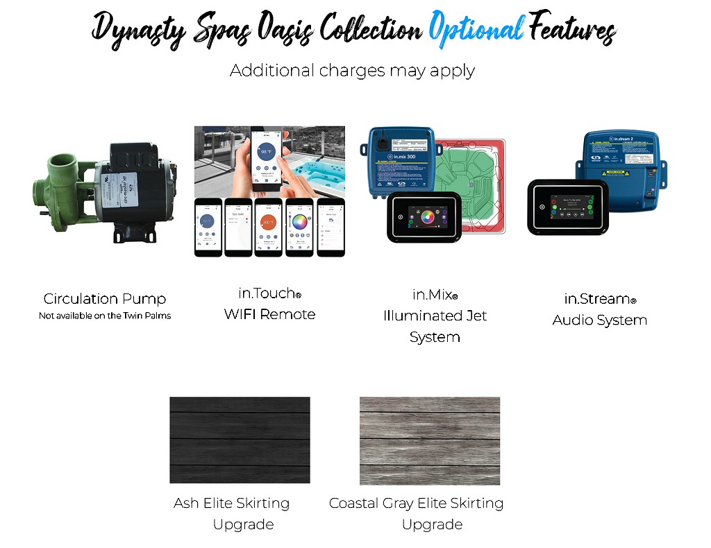 Dynasty Spas - Oasis Collection Hot Tubs Optional Features