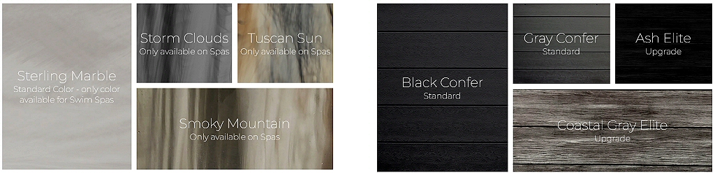 Colors Available on the Cabana Bay Hot Tub