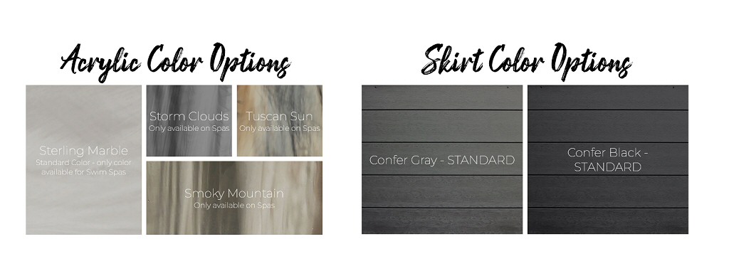 Dynasty Spas Hot Tubs - Vacation Collection - Serenity Cove Hot Tub Colors