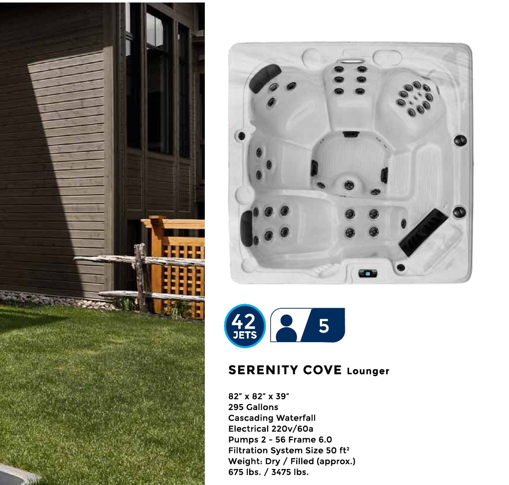 Dynasty Spas Hot Tubs - Vacation Collection - Serenity Cove Hot Tub Features