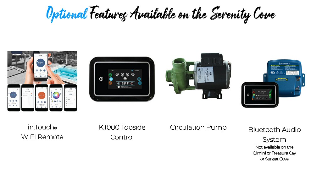 Dynasty Spas Hot Tubs - Vacation Collection - Serenity Cove Hot Tub Options