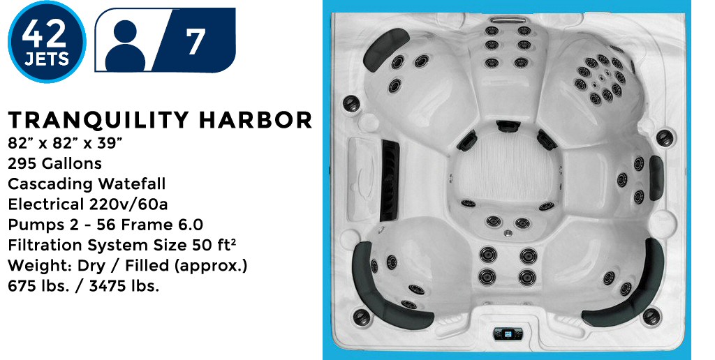 Dynasty Spas Hot Tubs - Vacation Collection - Tranquility Harbor Hot Tub Features