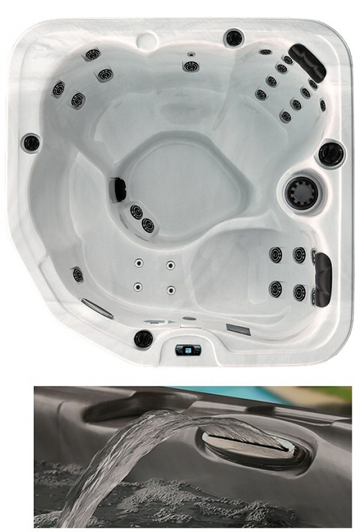 Treasure Cay 5 Person Hot Tub Lounger at PDC Spa Pool World Lehighton PA